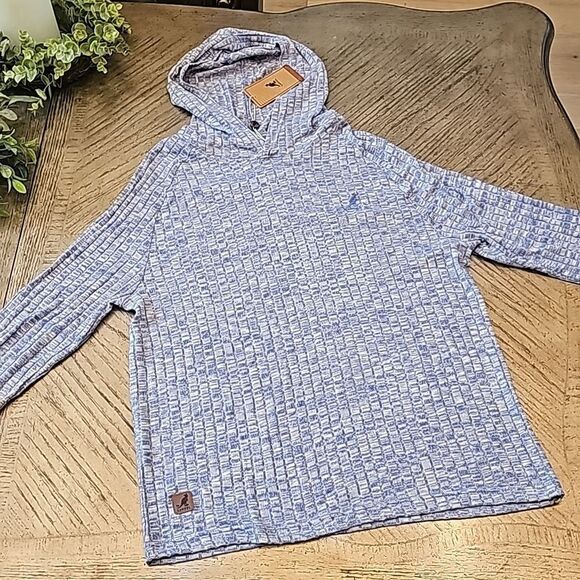 Mens Kangol hooded blue sweater size L NWT - Picture 1 of 13